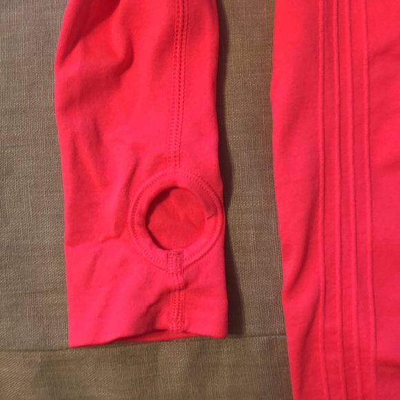 Fabletics long slv workout top neon coral/pink S - Picture 5 of 5